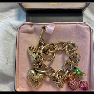 Juicy Charm Bracelet w rare cherry charm Y2K